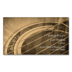 Anpassningsbar Luthier-hantverkare akustisk gitarr Magnetiska Visitkort