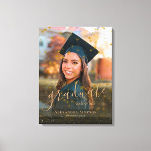 Anpassningsbar Luxury Confetti Glitter Student Pho Canvastryck