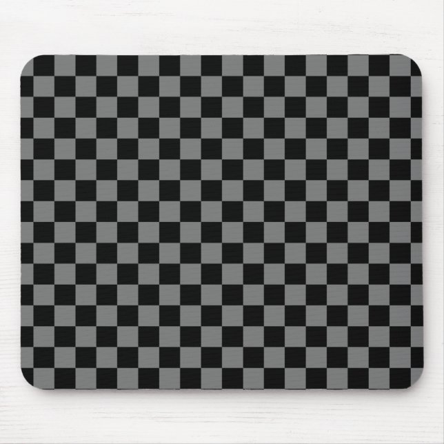 Anpassningsbar Luxury Grått/Black Checkated Mouse  Musmatta (Framsidan)