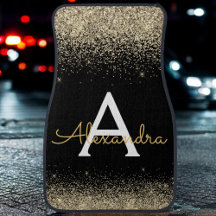 Anpassningsbar Luxury Guld Black Glitter Gnistra M