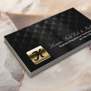 Anpassningsbar Luxury Guld & Black Makeup Artist Visitkort