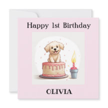 Anpassningsbar Lycklig 1:a födelsedagskortet, med 