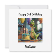 Anpassningsbar Lycklig 3:e födelsedag Grattisar, D