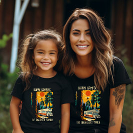 Anpassningsbar Lycklig Campers Namn Family Camping T Shirt