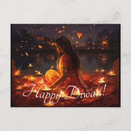 Anpassningsbar 🤩 Lycklig Diwali Vykort
