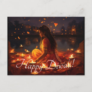 Anpassningsbar 🤩 Lycklig Diwali Vykort