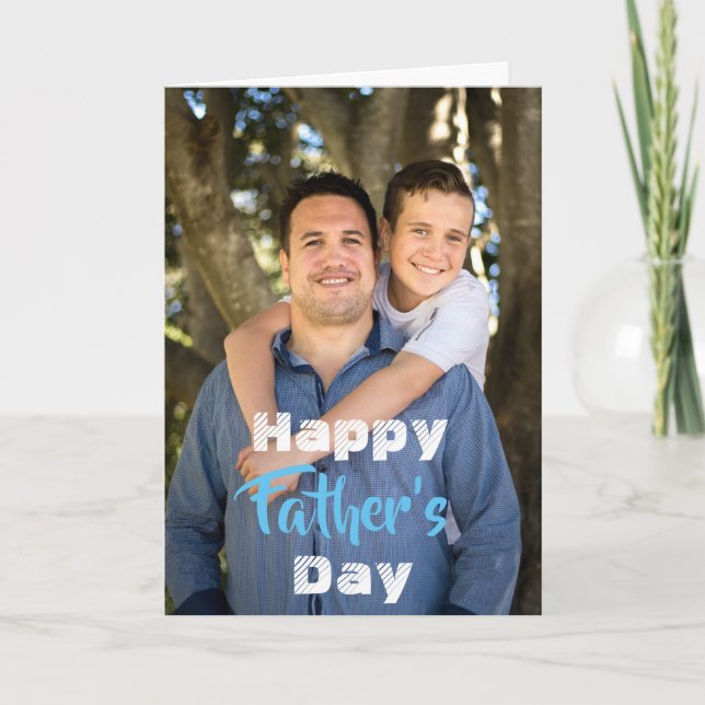 Anpassningsbar, Lycklig Fars dag. Kort (Framsida)