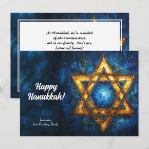 Anpassningsbar Lycklig Hanukkah ✡️, David-stjärnan Julkort