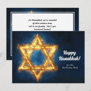Anpassningsbar Lycklig Hanukkah ✡️, David-stjärnan Julkort