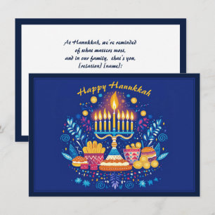 Anpassningsbar Lycklig Hanukkah ✡️ Julkort