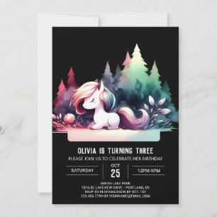 Anpassningsbar Lycklig Horse Birthday Inbjudningar