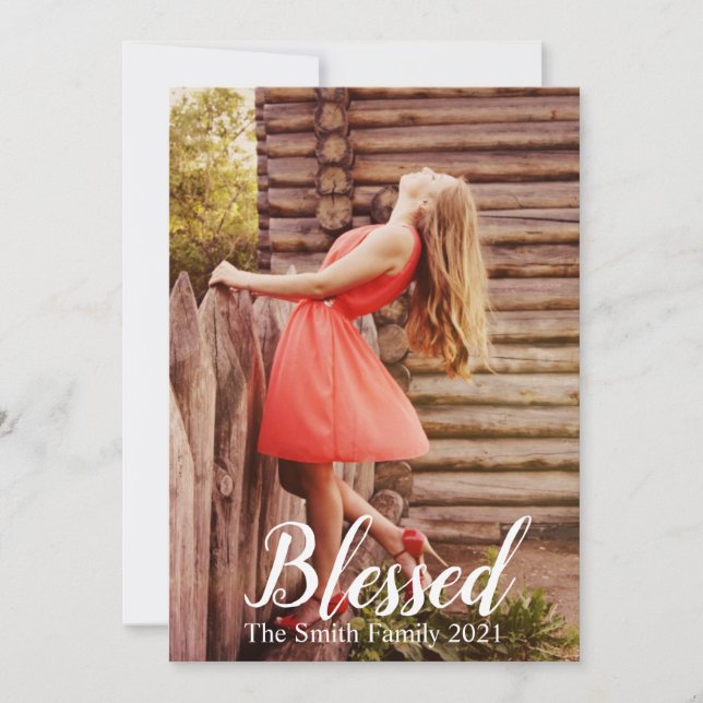 Anpassningsbar Lycklig Jul Julkort (Framsida)