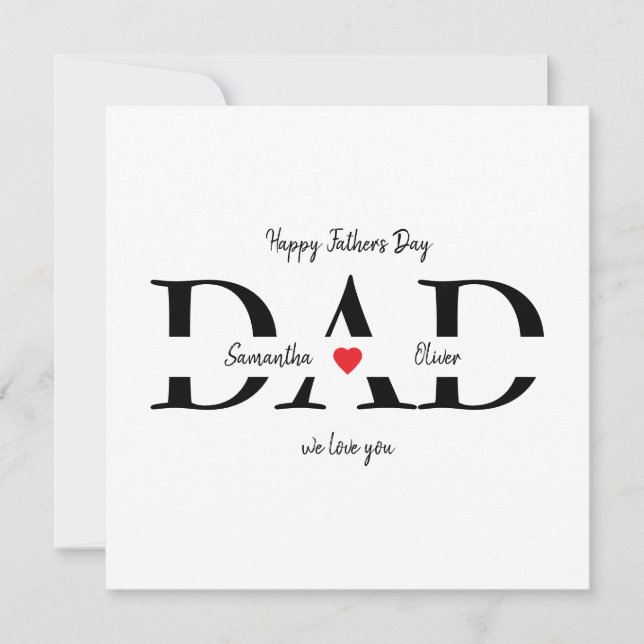 Anpassningsbar Lycklig-platta kort för Fars dag me (Framsida)