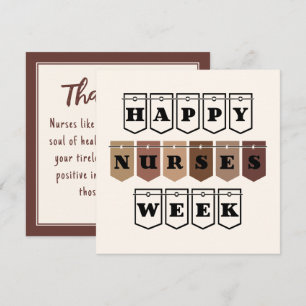 Anpassningsbar Lycklig sjuksköterskevecka Sjukdoms Tack Kort