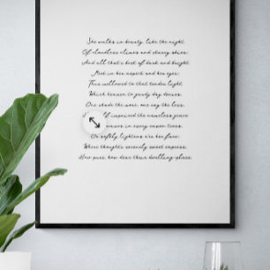 Anpassningsbar Lyrics Print, Sång Lyrics Art Poster