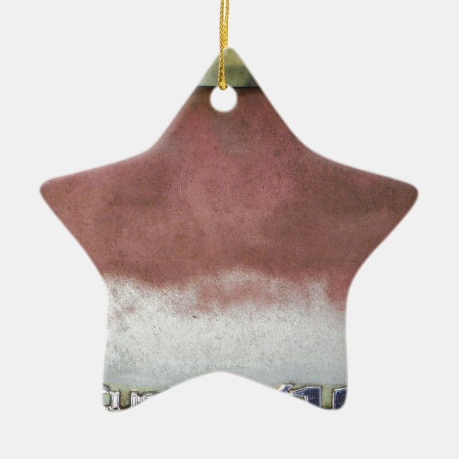 anpassningsbar lyxie rosa och vit julgransprydnad keramik (Framsidan)