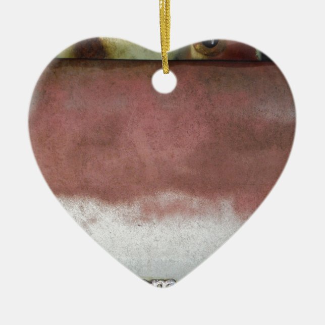 anpassningsbar lyxie rosa och vit julgransprydnad keramik (Framsidan)