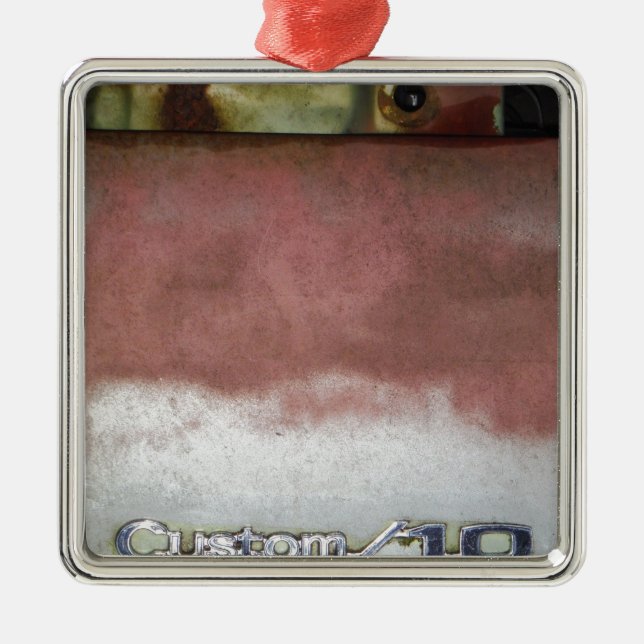 anpassningsbar lyxie rosa och vit julgransprydnad metall (Framsidan)