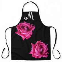 Anpassningsbar M-monogram het rosa rosblomma