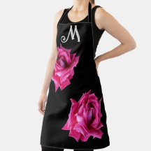 Anpassningsbar M-monogram het rosa rosblomma