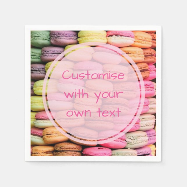 Anpassningsbar Macaroons Pappersservett (Framsidan)