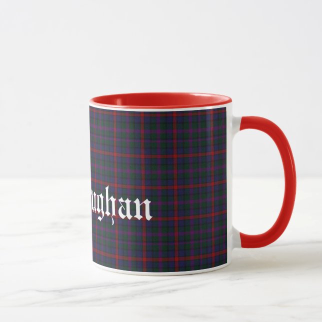 Anpassningsbar MacCaughan Scottish Klan Tartan Pla Mugg (Höger)