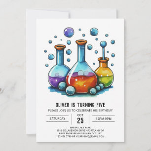 Anpassningsbar Mad Scientist Gear Birthday Inbjudningar
