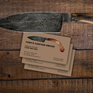 Anpassningsbar Made Cutlery och Knivar Visitkort