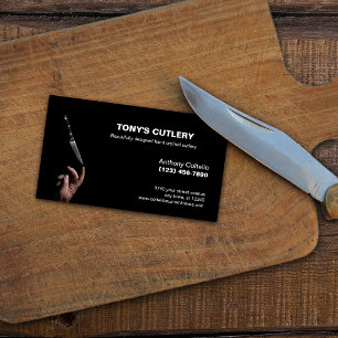 Anpassningsbar Made Cutlery och Knivar Visitkort