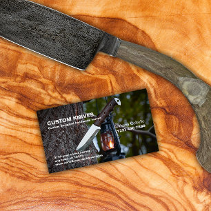 Anpassningsbar Made Cutlery och Knivar Visitkort
