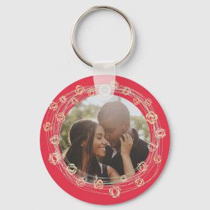 Anpassningsbar Made Photo Personlig Flower Framewo Nyckelring