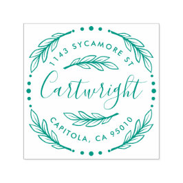 Anpassningsbar Made Rustic Laurel Returadress för  Självfärgande Stämpel