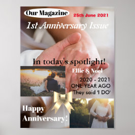 Anpassningsbar Magazine Cover 1-årsdag Poster