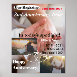 Anpassningsbar Magazine Cover 2-årsdag Poster