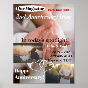 Anpassningsbar Magazine Cover 2-årsdag Poster