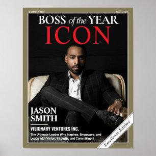 Anpassningsbar Magazine Cover, Gift for Chef, Best Poster