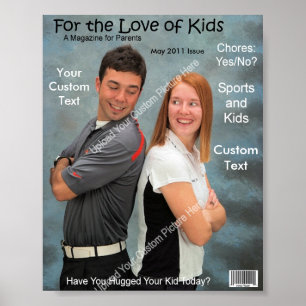 Anpassningsbar Magazine Cover, Kids Poster