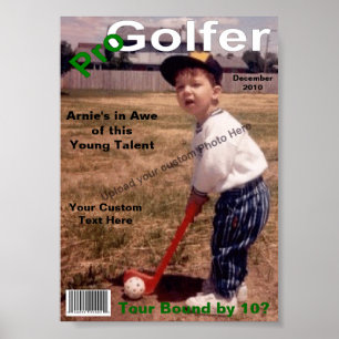 Anpassningsbar Magazine Cover, Pro Golfer Poster