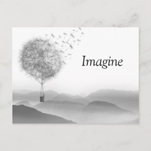 Anpassningsbar Magic Dandelion Luftballong Imagine Vykort