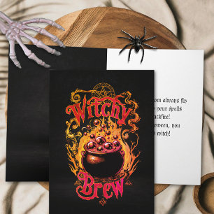 Anpassningsbar Magic Witch Brew Vintage Happy hall Kort