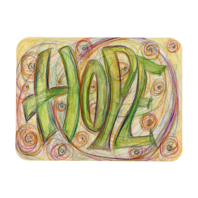 Anpassningsbar Magnet   från Inspiron Ord Hope (Horisontell)