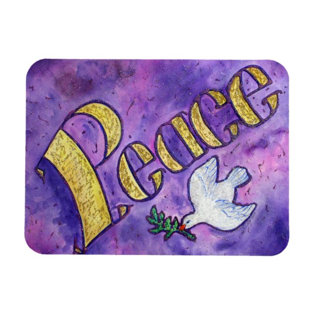 Anpassningsbar Magnet   i Inspiron Peace Ord (Horisontell)