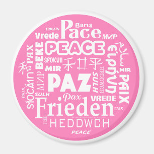 Anpassningsbar Magnet Rosa Peace