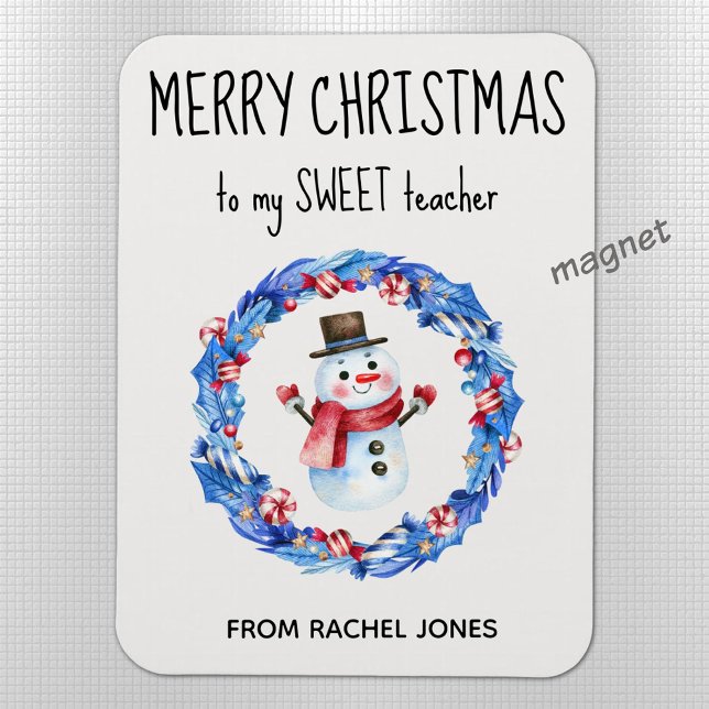 Anpassningsbar Magnet Sweet Teacher God jul (Skapare uppladdad)