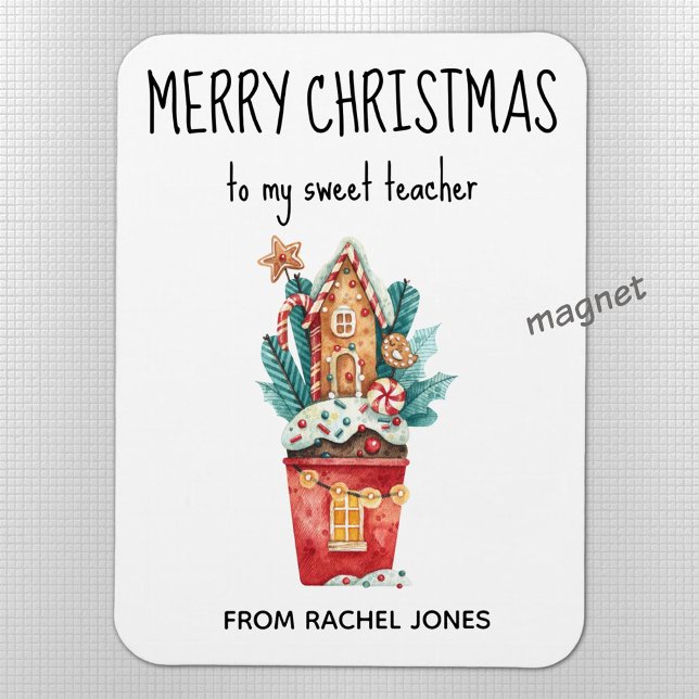 Anpassningsbar Magnet Sweet Teacher God jul (Skapare uppladdad)