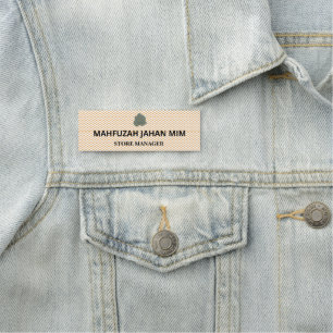 Anpassningsbar MagnetNamn bricka med Logotyp Namnbricka