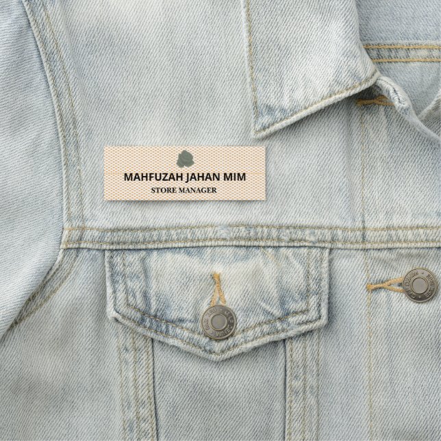 Anpassningsbar MagnetNamn bricka med Logotyp Namnbricka (På plats)