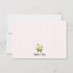Anpassningsbar Magnolia Painting Rand Preppy Tack Kort