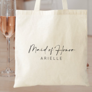 Anpassningsbar Maid of honor Gift Bachelorette Brö Tygkasse