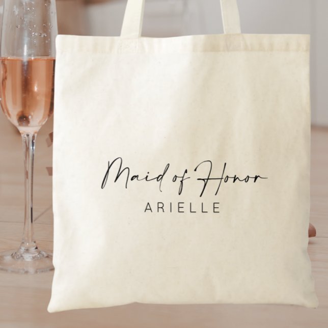 Anpassningsbar Maid of honor Gift Bachelorette Brö Tygkasse (Skapare uppladdad)